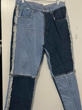 Ragged Priest patchwork blue jeans
